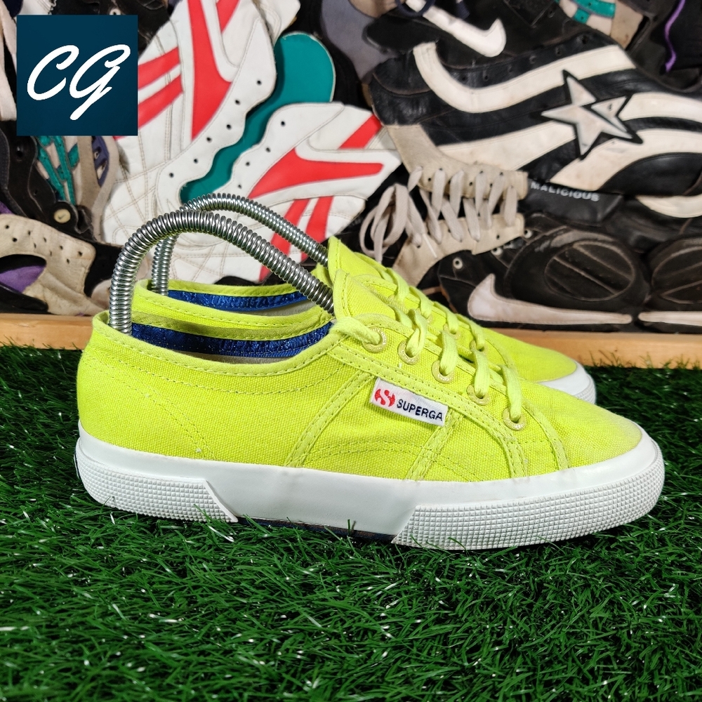 Superga Cotu Neon Yellow Canvas Sneakers